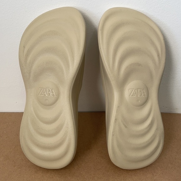 Zara Chunky Oversized Platform Slides Y2K Size 9 - Picture 4 of 9